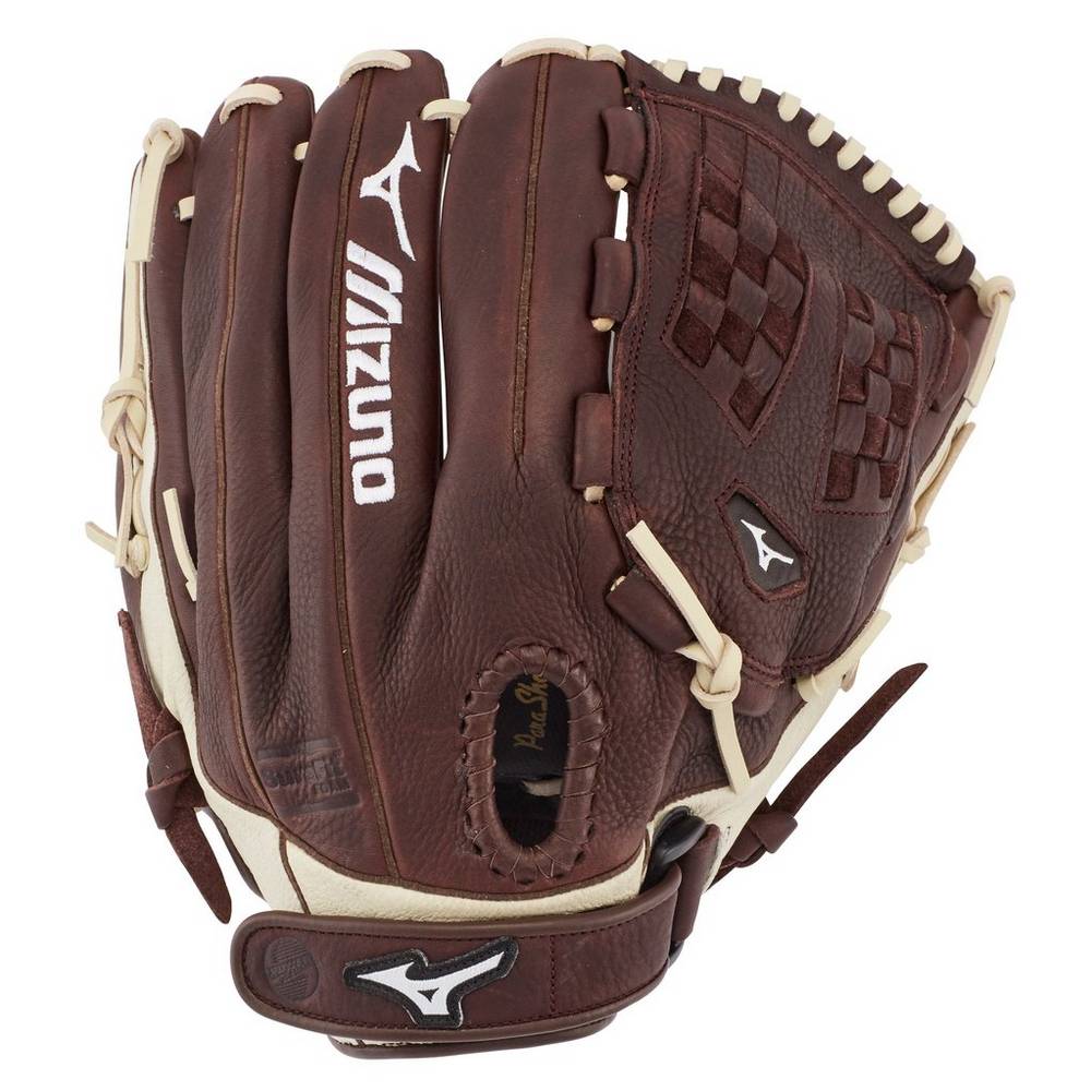 Guantes Mizuno Frachise Series Fastpitch 12.5" Mujer Cafe/Plateadas Ofertas BTPJ-09536